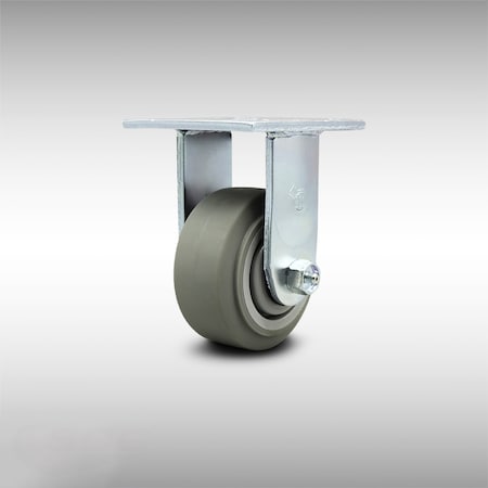 Service Caster 4 Inch Stainless Steel Thermoplastic Rubber Wheel Rigid Caster with Ball Bearing SCC-SS30R420-TPRBF